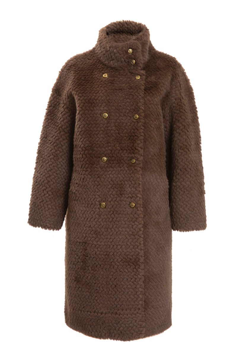 Adriana brown coat