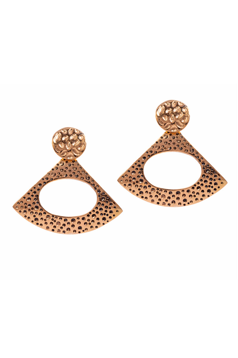 Antique geometric drop earrings