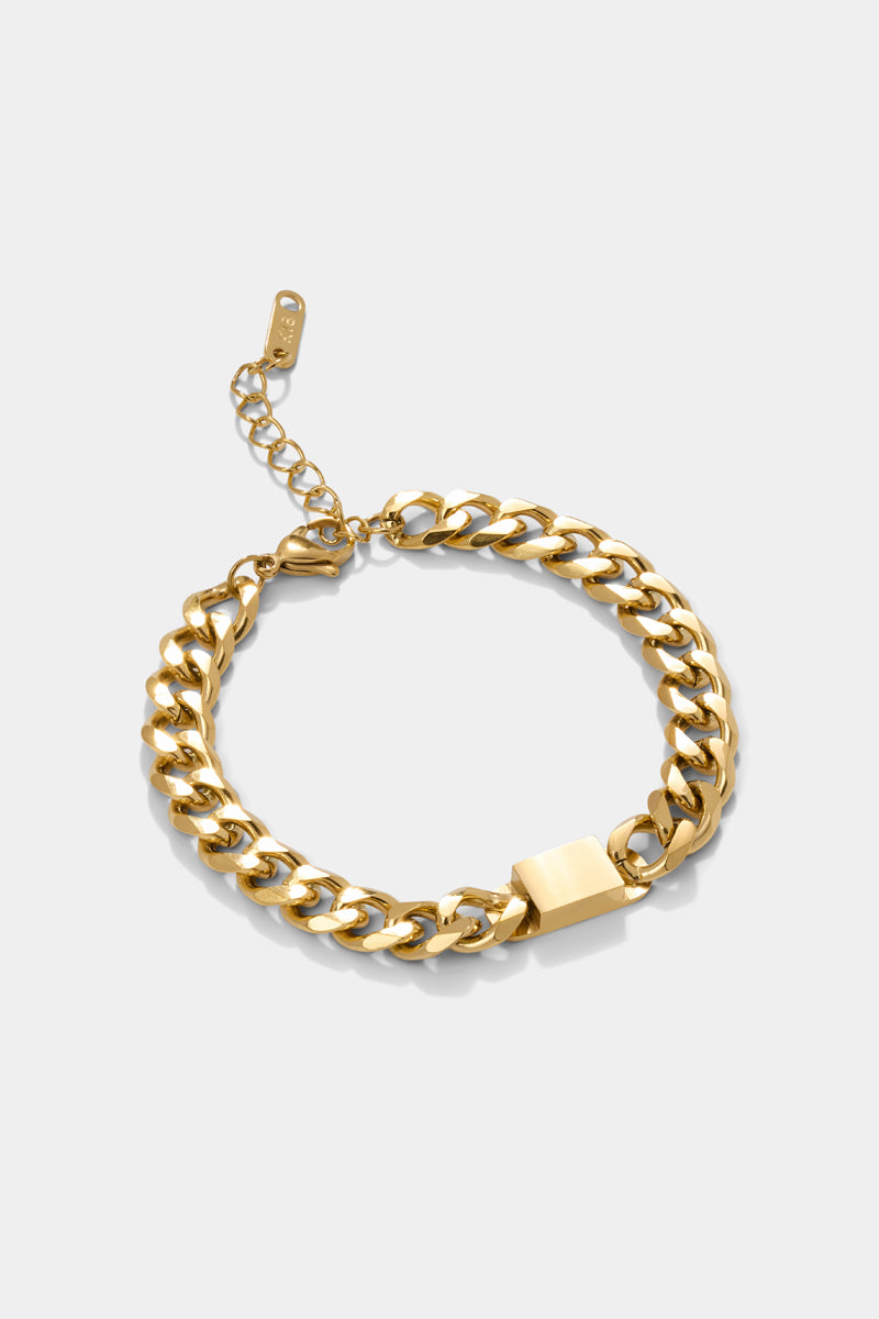 Isabela engravable tag chain bracelet