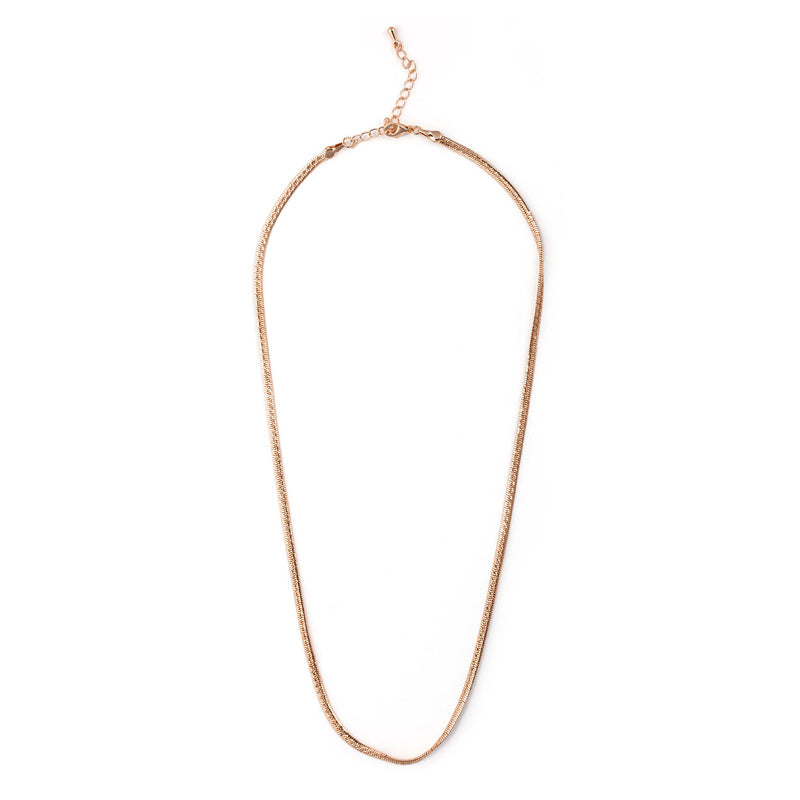 SLIM GOLD FLAT CHAIN NECKLACE