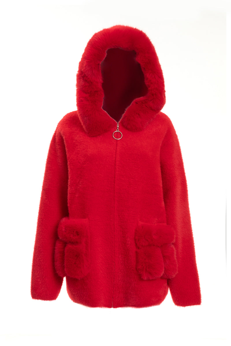 Melina red coat jacket