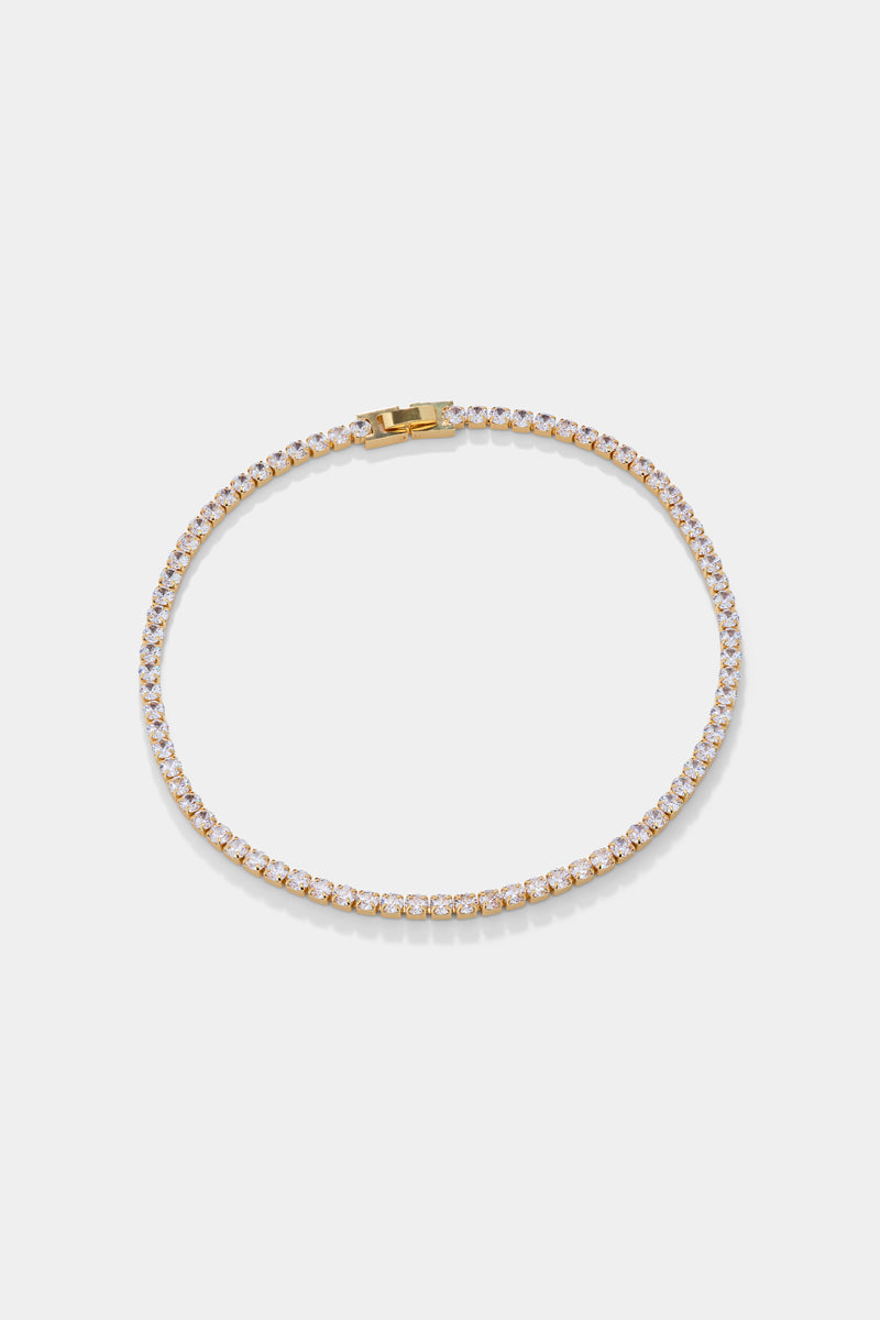 Diana gold tennis necklace