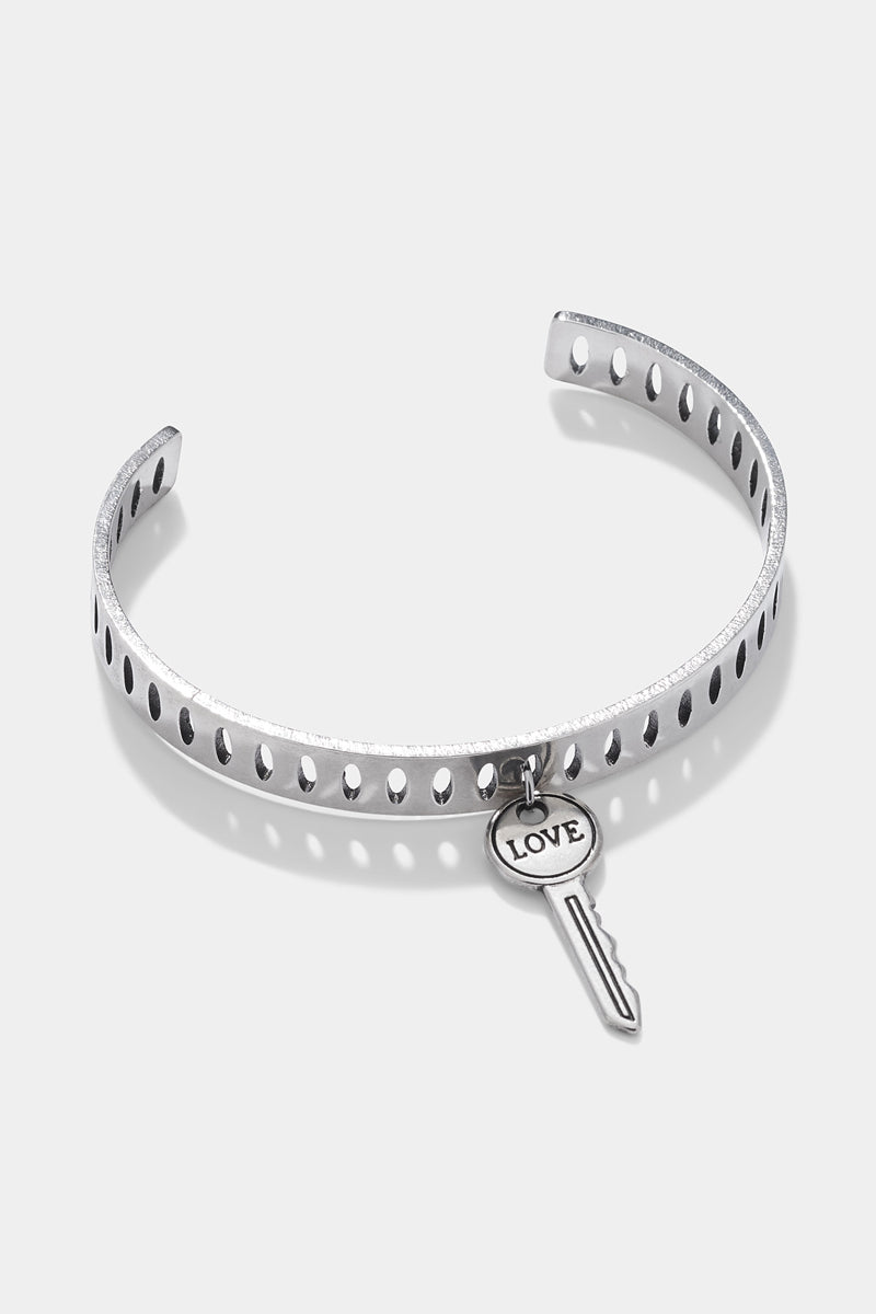 Love Key cuff bracelet 10mm