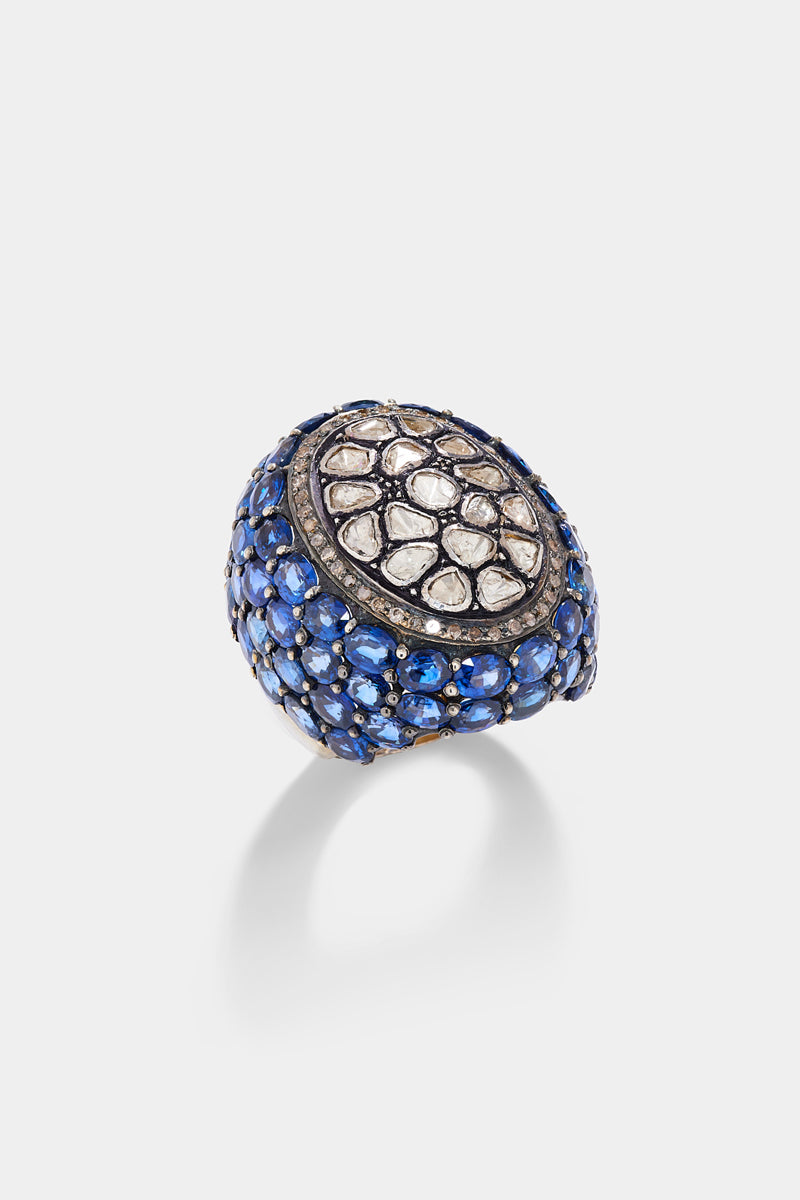 Vintage Blue Crystal ring