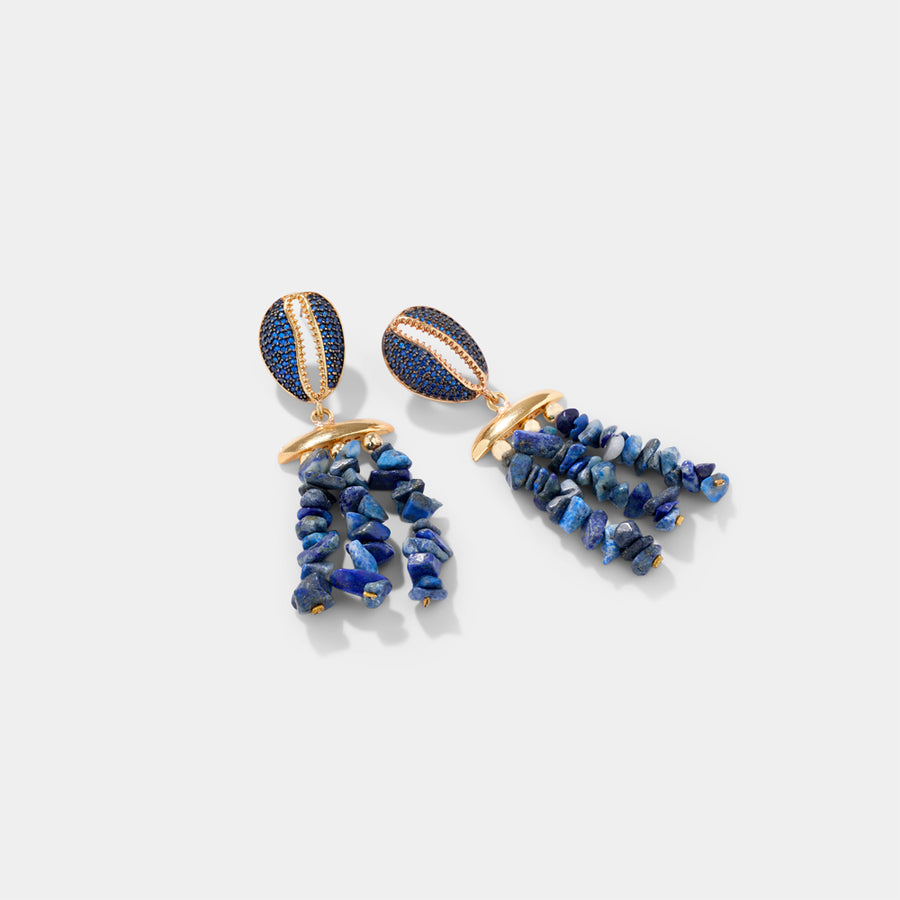 Shell & Lapis Lazuli earrings