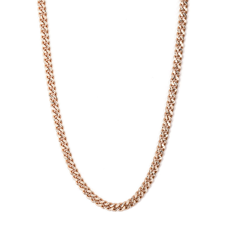 VINTAGE STYLE & FROSTED GOLD CHAIN NECKLACE