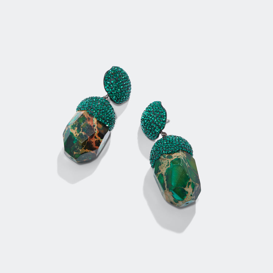 Green Vasonite Earrings
